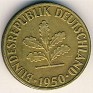 5 Pfennig Germany 1950 KM# 107. Uploaded by Granotius